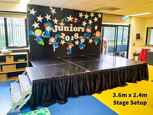 Hire 3.6m x 2.4m Stage Deck Block with Stair, hire Miscellaneous, near Ingleburn image 1